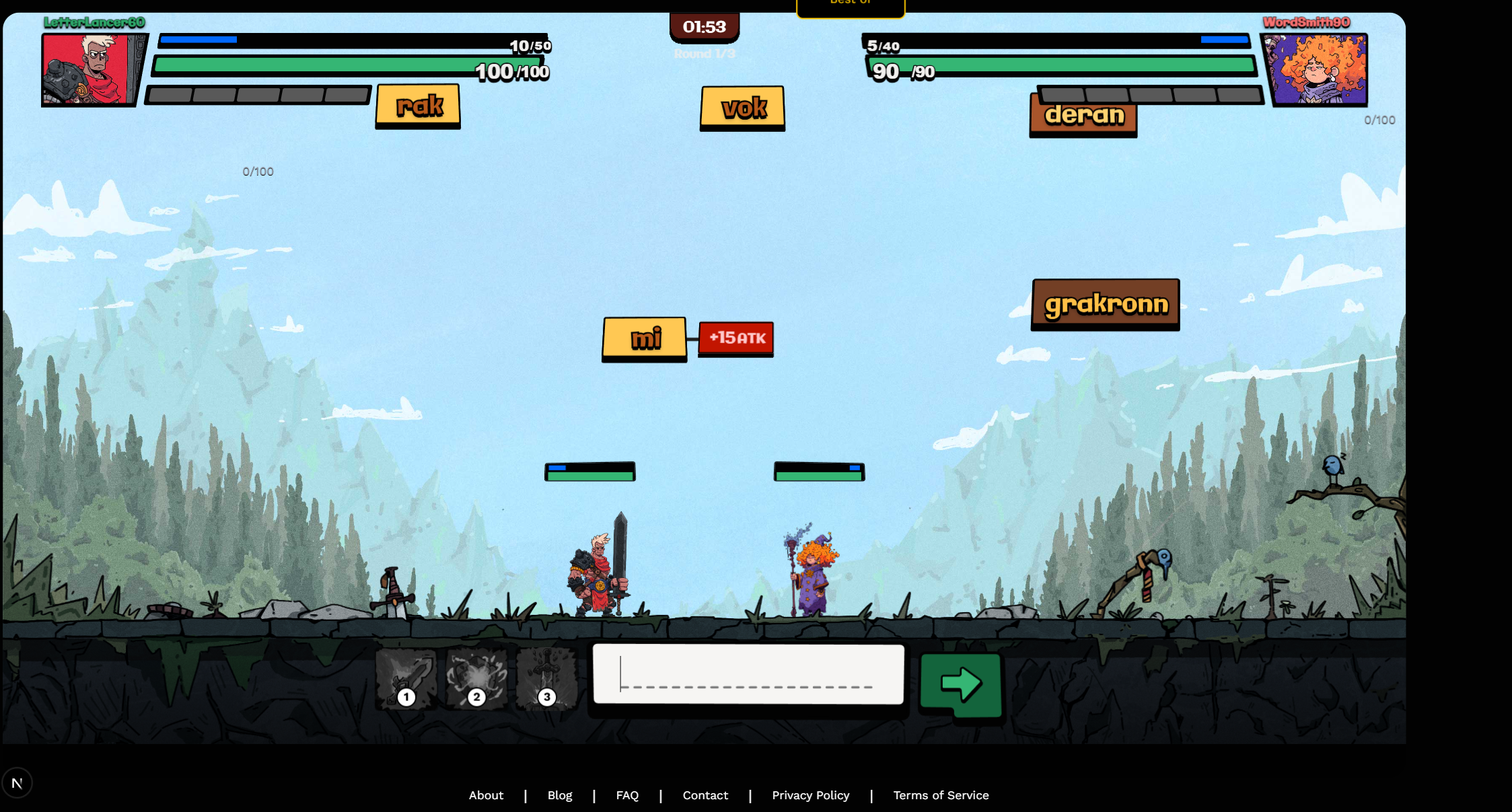 KeyWars Gameplay - Real-time multiplayer typing battle